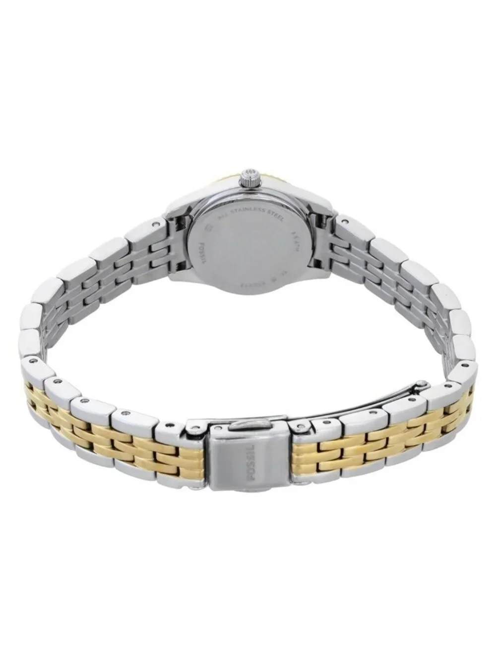 NWT Fossil Scarlette Mini Quartz Silver Dial Two-Tone Ladies Watch